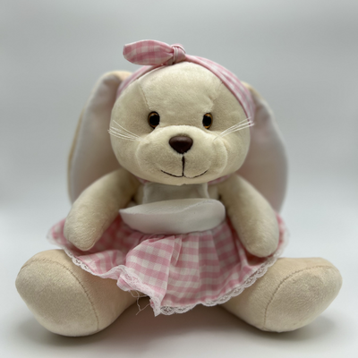 Ursinho Pelúcia 20cm - Vestido Rosa
